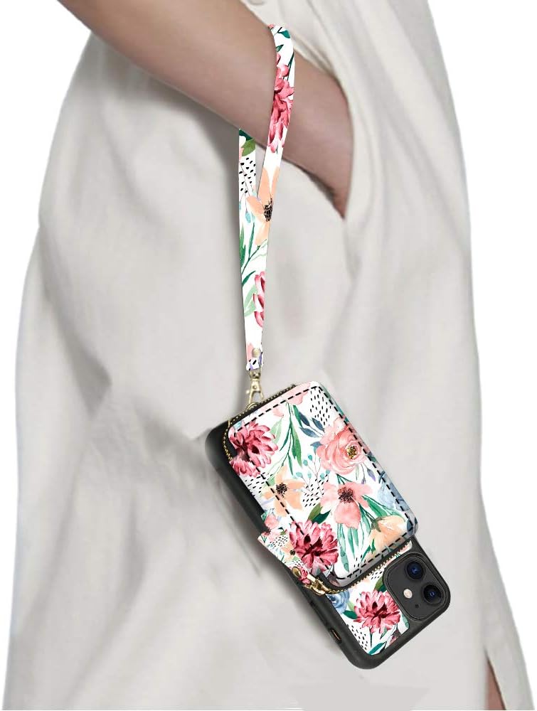 Review ZVE iPhone 11 Pro Max Wallet Case, iPhone 11 Pro Max Case with Zipper Card Holder Slot Wrist Strap Women Handbag Protective Cover for iPhone 11 Pro Max 6.5 inch - Flower Get Popular Offer ZVE iPhone 11 Pro Max Wallet Case, iPhone 11 Pro Max Case with Zipper Card Holder Slot Wrist Strap Women Handbag Protective Cover for iPhone 11 Pro Max 6.5 inch - Flower