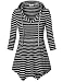 Tops for Women,Timeson Three Quarter Sleeve V Neck Hooded Sweatshirt Kangaroo Pocket Knitted Tunics Shirt Black XXL