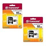 HTC PM9310 Cell Phone Memory Card 2 x 16GB microSDHC Memory Card with SD Adapter (2 Pack)