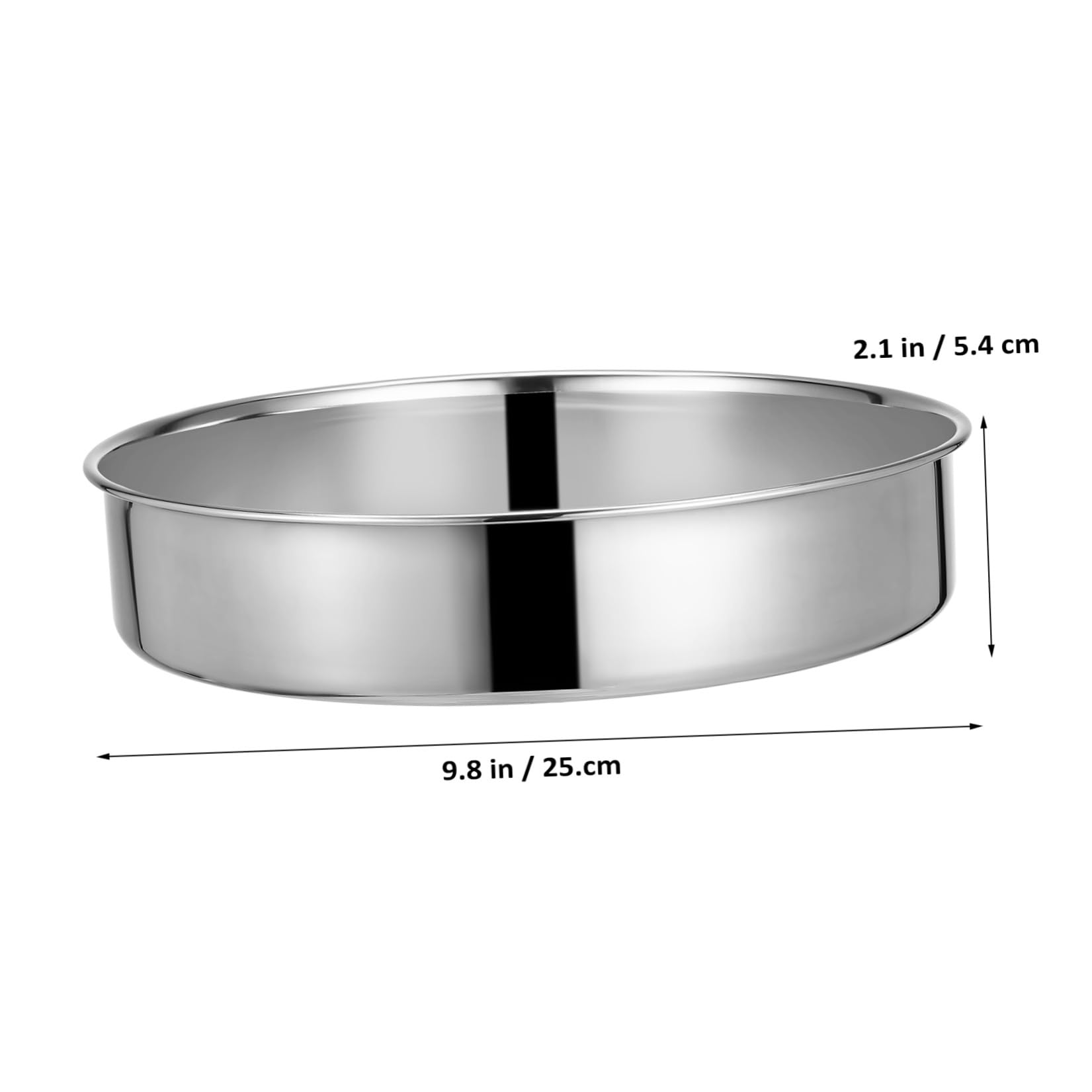 Housoutil Molde Circular Bandejas Redondas Duraderas 2 Piezas para Pastel de Acero Inoxidable Herramientas Multiusos para Hornear y Preparación de Comidas para Repostería