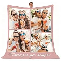 Coperta Regalo Per Papà Con Scritta 'With Love Dad' – 127x152 Cm, Finta Pelliccia E Microvisone, Grigia, Morbida, Per Festa Del Papà, Compleanno, Natale