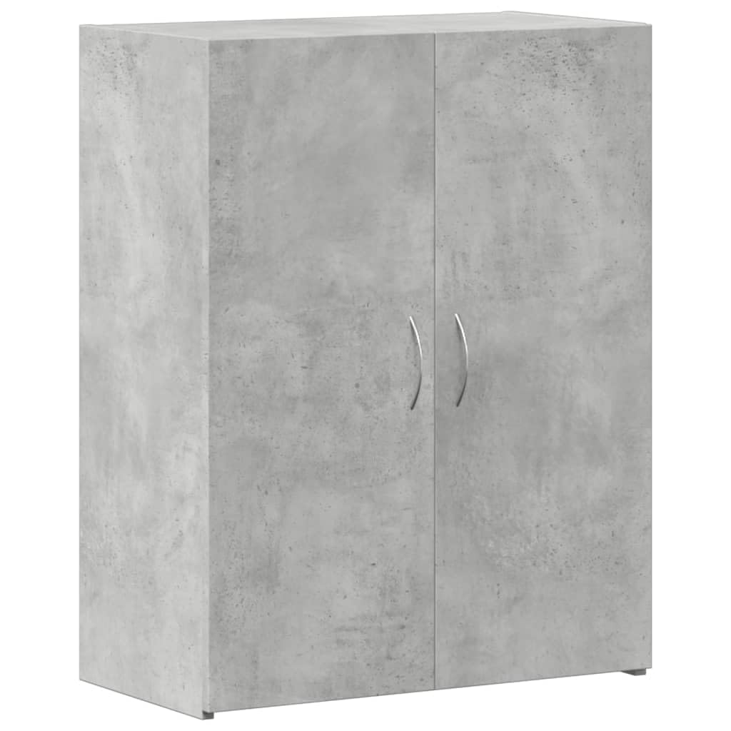 Brokky Schedario Grigio Cemento 60x32x77,5 cm in Legno Multistrato,Cassettiera,Mobiletto da Ufficio con Serratura,Regolabile per Cartelle Sospese,Superficie Testurizzata,per Ufficio,Studio