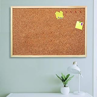 indigo® Premium Cork Board - 600 mm x 400 mm -Notice Board Bulletin Wooden Frame for Home, Office, School