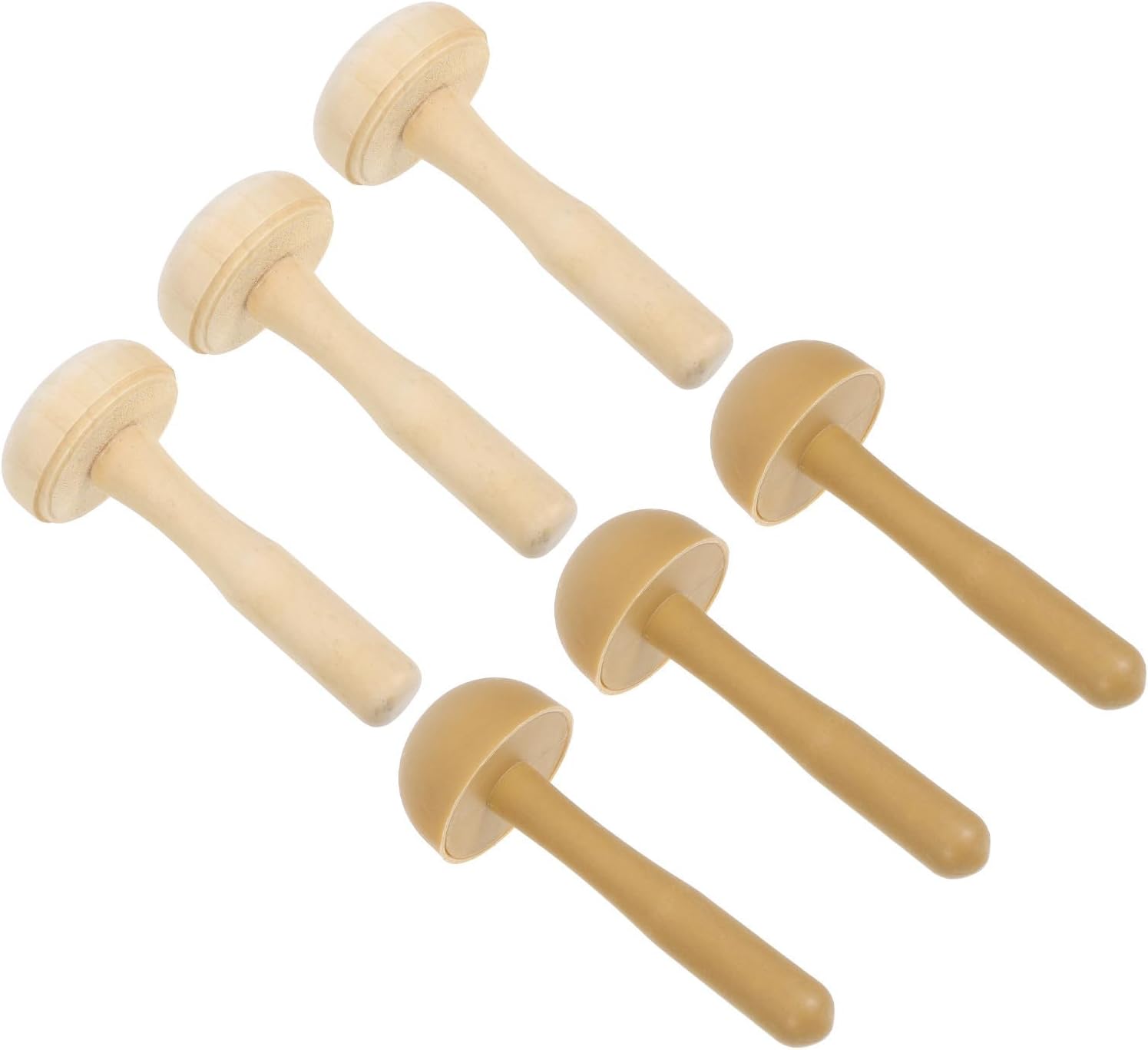 Holibanna Mushroom and Precision Craftsmanship 6pcs Roller Ink Rubbing Tool Wooden Easy to Handle Design for Printmaking Art Craft Suitable for Artists in Art Projects