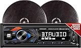 Dual Electronics CPM5965 7-Character LCD Single DIN Car Stereo Receiver with (2) 6.5' Multi-Fit 2-Way Speakers | Bluetooth Hands Free Calling & Music Streaming | Push to Talk Assistant | AM/FM Radio