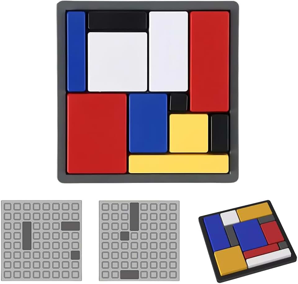 Logic Puzzle Brain Teaser Game for Kids & Adults, 88 Challenges 4 Difficulty Levels, Portable Design for Brain Training (1pcs)