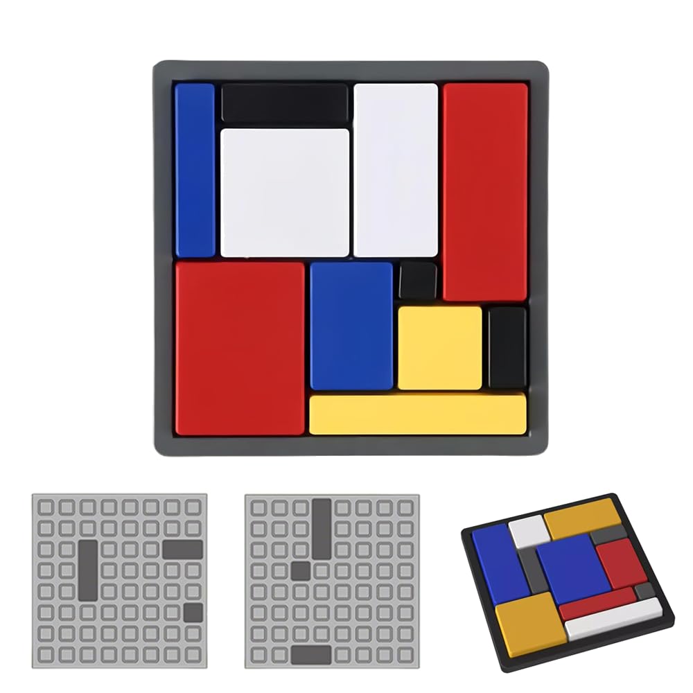 Logic Puzzle Brain Teaser Game for Kids & Adults, 88 Challenges 4 Difficulty Levels, Portable Design for Brain Training (1pcs)