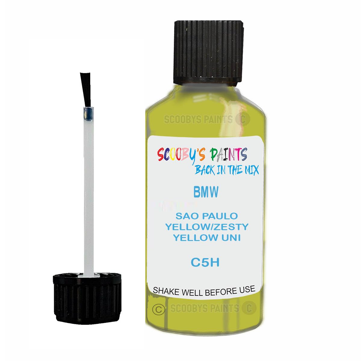 Scoobys Paints Back In The Mix Sao Paulo Yellow/Zesty Yellow Uni Touch Up Paint For Bmw C5h Metallic