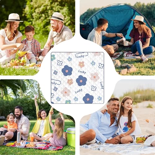 Tapis de terrasse 2x2 m imperméable grand format et couverture de pique-nique