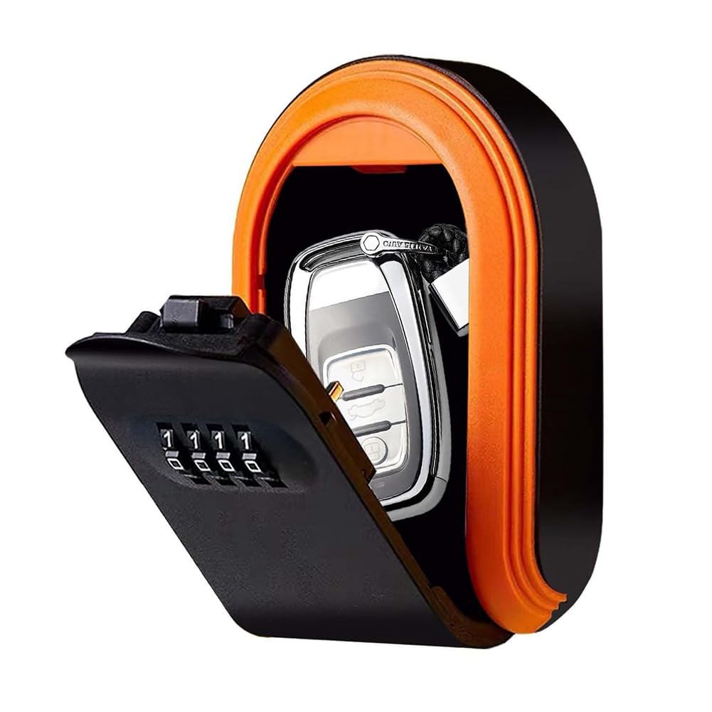 Caja Seguridad con Llave Magnética con Combinación 4 Dígitos para Ocultar la Cerradura Debajo Automóvil, Soporte Magnético para Llaves para Interiores y Exteriores para Viajes.