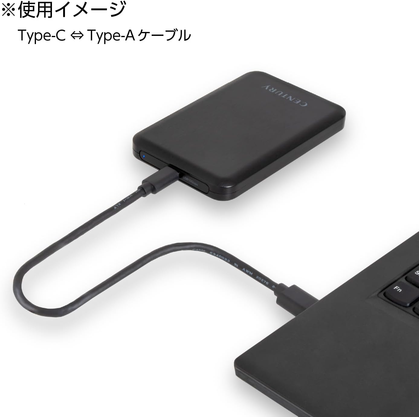 Century CKB25U10GC_FP (Easy Box 2.5 USB10G), USB 10 Gbps (USB3.2 Gen2), Type-C Connected 2.5 Inch SATA HDD/SSD Case