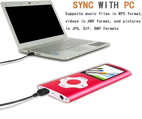 Miniatura 3 de Hotechs - Reproductor de MP3 MP4, reproductor de música MP3 con tarjeta SD de 32 GB Slim Classic Digital LCD pantalla de 1.82 pulgadas, mini puerto