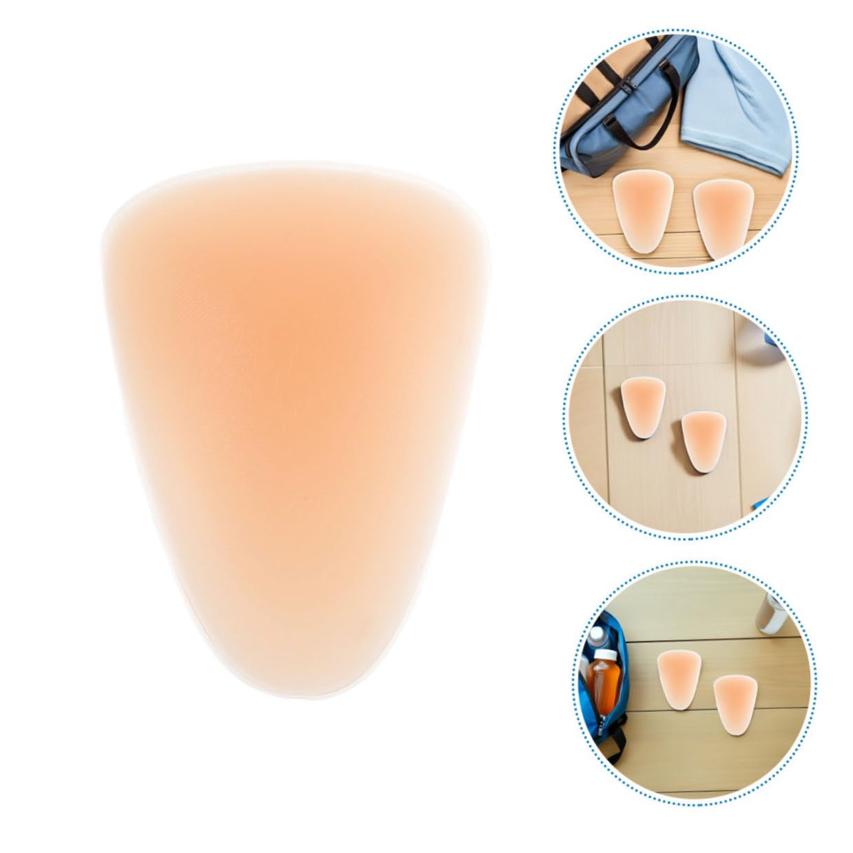 Ginocchiere in Silicone 4 Pezzi Beige Elevata Elasticità e Vestibilità Aderente per Protezione del Ginocchio Durante Skating e Sci per Principianti e Professionisti