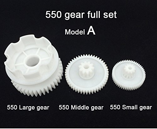 550 Full Set of Motor Gear Box Large Gear Middle Gear Small Gear for Kids Ride On Car, 550 Gearbox Accessories Electric Ride-On Replacement Parts