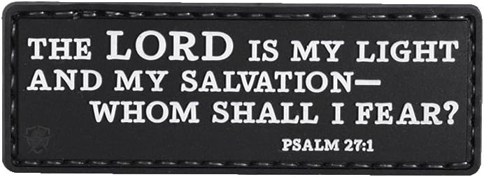 5ive Star Gear "Psalm 27:1" Quote Morale Patch, One Size, Multi-Colored
