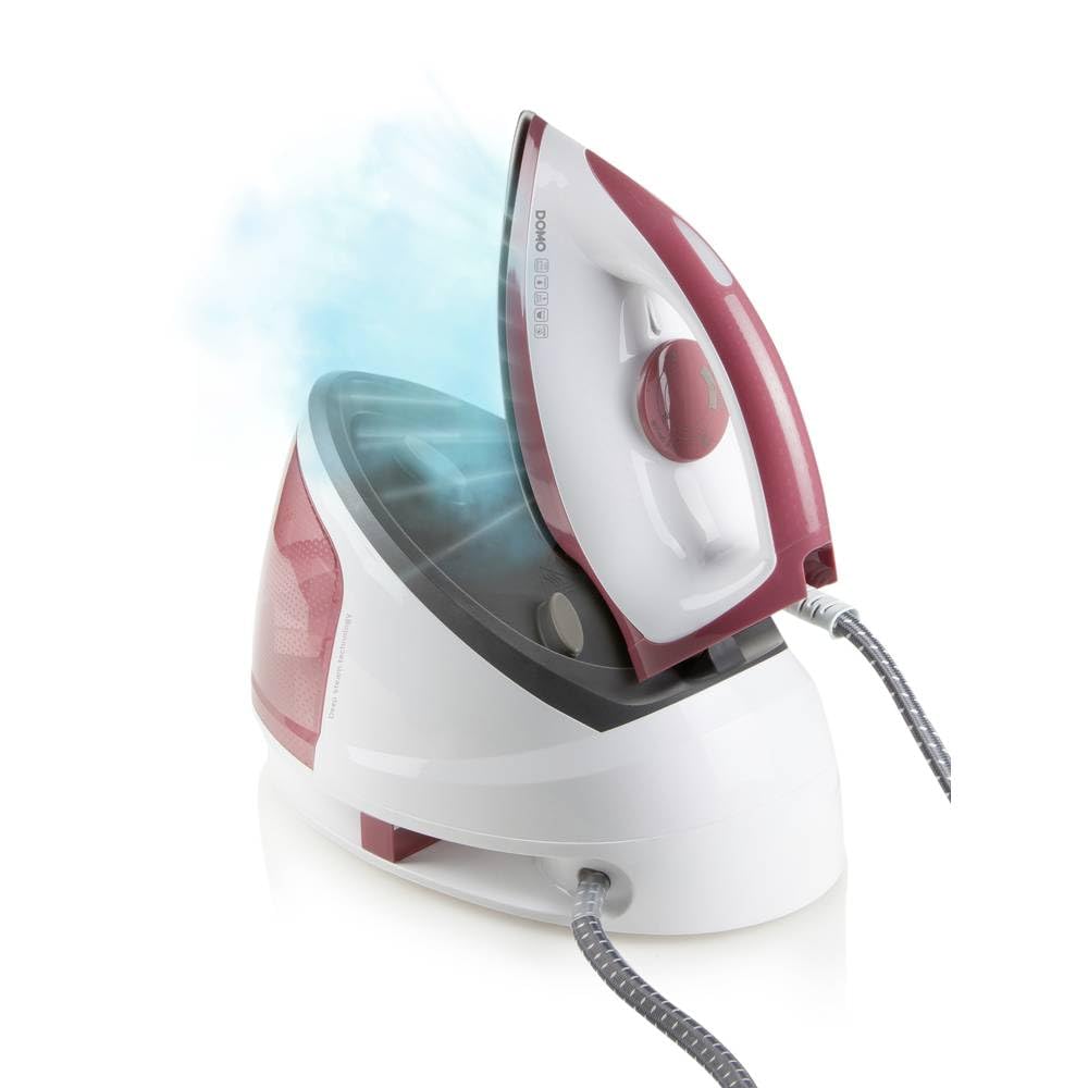 DOMO DO7114S Centrale vapeur - 5 bars - 1,2L - 2400 W - Vapeur continue - Blanc/Rouge