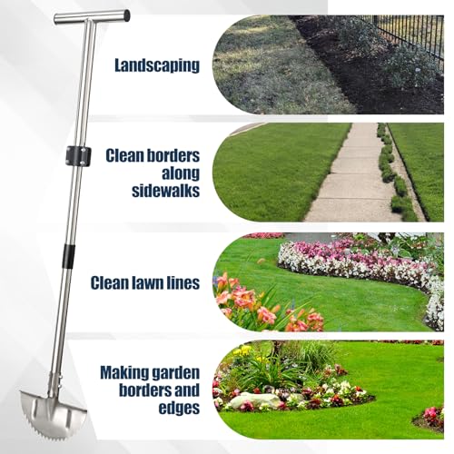 Herramienta para bordes de césped ajustable de acero inoxidable miniatura 7