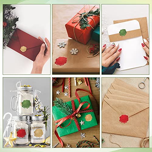 540 Pieces Christmas Wax Seal Stickers Vintage Christmas Holiday Envelope Seal Sticker Santa Northpole Official Wax Seal For Party Favors, Invitations, Greeting Cards #TOP6