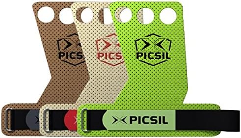 X PICSIL Azor Grips 3 Holes, Hand Grips, Gymnastics Grips, Pull ups Grips, Muscleups, Weight Lifting, Chin Ups, Training, Exercise, Kettlebell, More