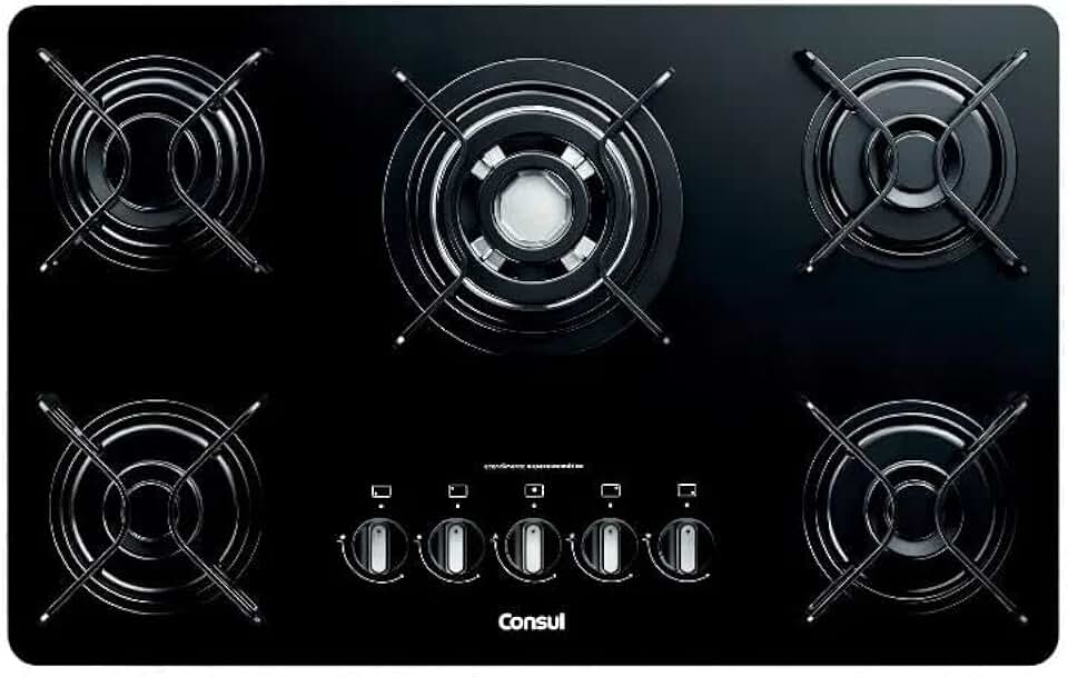 Consul Cooktop 5 Bocas Preto Cdd75Aeuna Bivolt