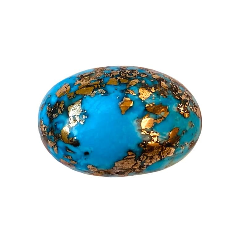 Divinity Healing Crystals Natural Original Firoza Turquoise Gemstone Lab Certified Double Polished Oval Loose Stone for As... - Review, Price and Buying Guide