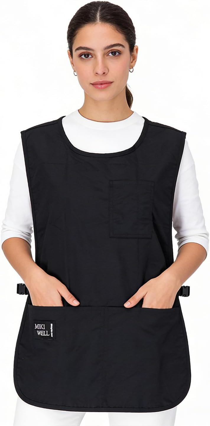 Waterproof Unisex Cobbler Apron with 4 Pockets Vest Style Ultralight Chef Waiter Work Overalls