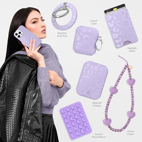 VELVET CAVIAR for iPhone 14 Pro Max Case Purple - Compatible with MagSafe - 10ft Drop Tested - Lilac Leopard by VELVET CAVIAR - Image 2