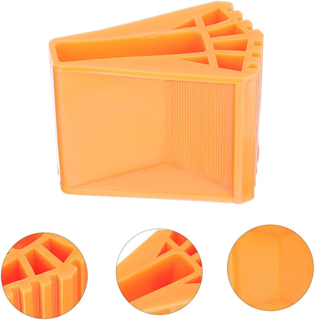 8pcs Non-Slip Rubber Cap Ladder Feet Covers Ladder Legs Protection Mats with Enlarged Base 61x61x17mm Sturdy Replacement Pads for Floor Safety