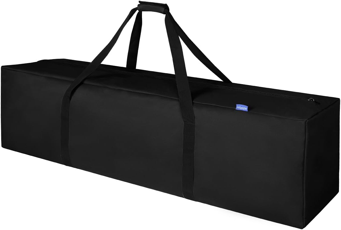 - 45inch Sports Duffel Travel Bag, 115L Extra Large Duffel Luggage Bag with Upgrade Zipper, Water Resistant & Foldable Equipment Storage Bag for Camping Tent Tripod Fishing
