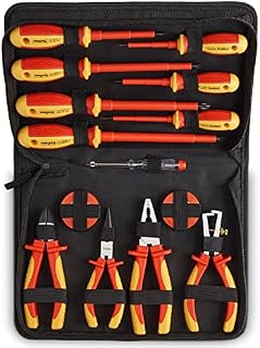 VonHaus Electrician Screwdriver and Pliers Tool Set - Insulated Screwdriver Set for Safe Electrical Work - VDE Screwdrivers, Basic Tool Kit - 1000V VDE Tested - Includes Voltage Tester & Tape