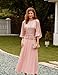 GRACE KARIN Chiffon Mother of Bride Dresses 2025, Bridesmaid Sequin Dress Maxi, Tea Length Wedding Guest Dress Rose Pink Size L