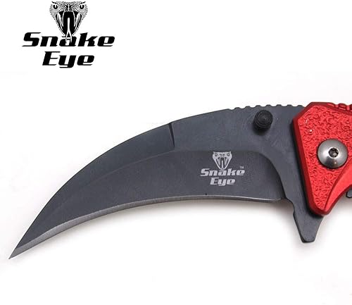 Miniatura 9 de Snake Eye Tactical Everyday Carry Spring Assist Style Cuchillo de bolsillo plegable EDC (camuflaje verde)