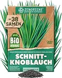 ZenGreens® - Bio Schnittknoblauch Samen - Schnittknoblauchsamen - Kräutersamen für den einfachen Anbau im Garten, Balkon oder Küche - Kräuter Saatgut ideal für Anfänger