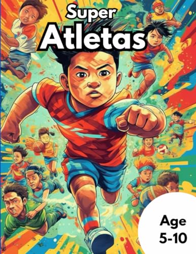 Super Atletas: Livro de Colorir Sobre Desportos. Livro de colorir para crianças enter 5-10 anos