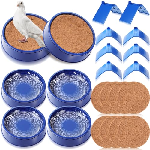 Geelin 16pcs Pigeon Supplies Set 4pcs Pigeon Nest Bowl 4pcs