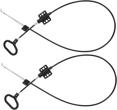 CHILDWEET Handle Ps Replacement Cable and 2pcs with Black Recliner Iron Pull Handle, Easy-to-replace Furniture Accessory with Spring Reset Repair for Recliner Sofa