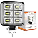 LED-Scheinwerfer Traktor 12 V Aluminium ABS 18 LED 6500 K 8,4 cm 3,34 Zoll IP65