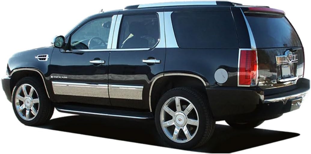 QAA is Compatible with 2007-2014 Cadillac Escalade 4 Piece Stainless Front Grille Accent Trim SG47255