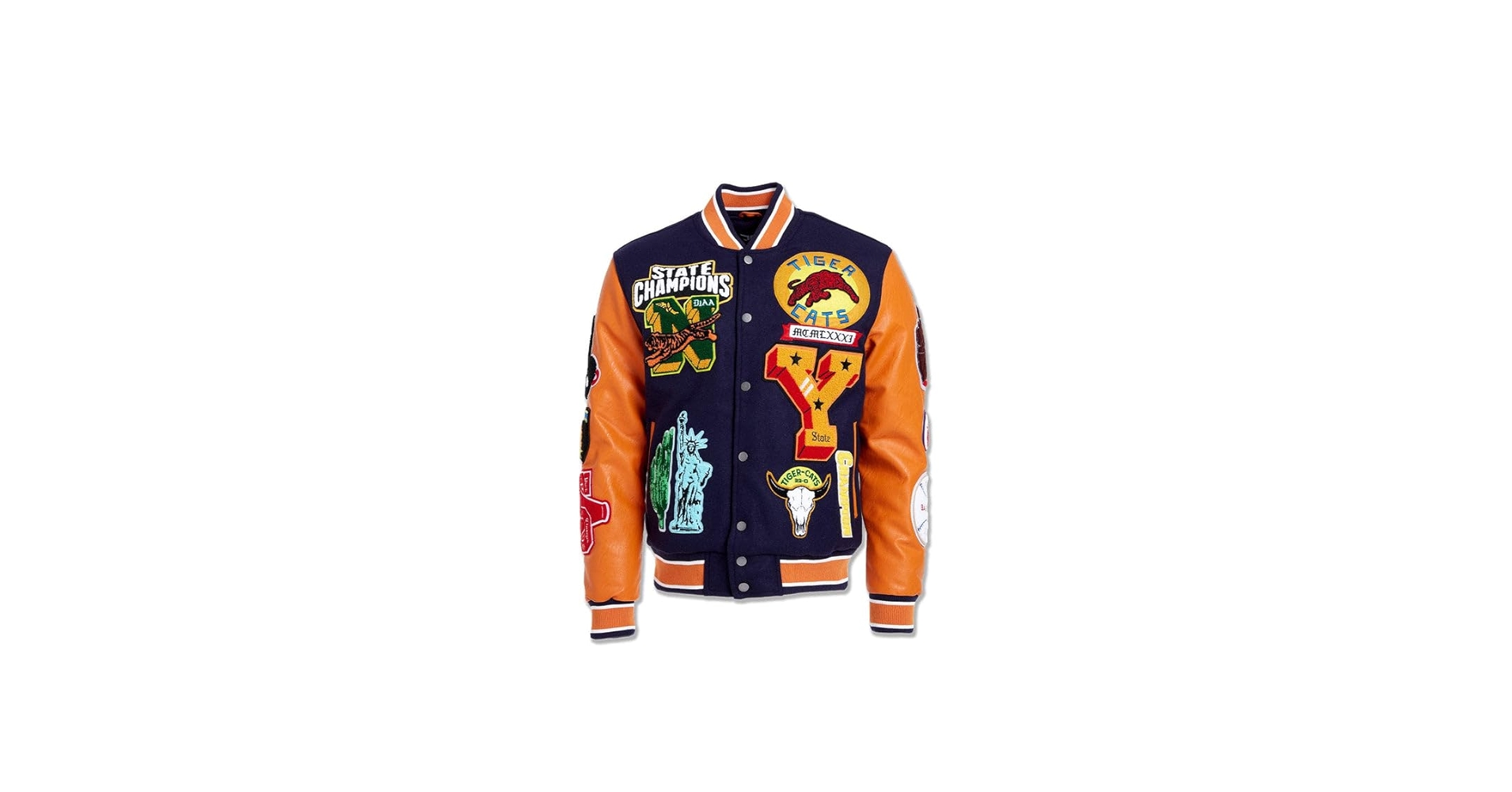 Amazon.com: Jordan Craig Empire City Varsity Jacket, Queens