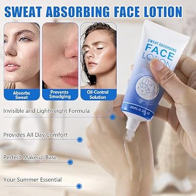 Sweat Absorbing Lotion, Antiperspirant Lotion for Hands & Feet,Proven to Reduce Tough Sweating,Reduce Hand & Foot Sweat & Smelly Feet,Safe Effective, Anti Sweat for Men & Women,60ml/2.2FL.OZ,2 pieces