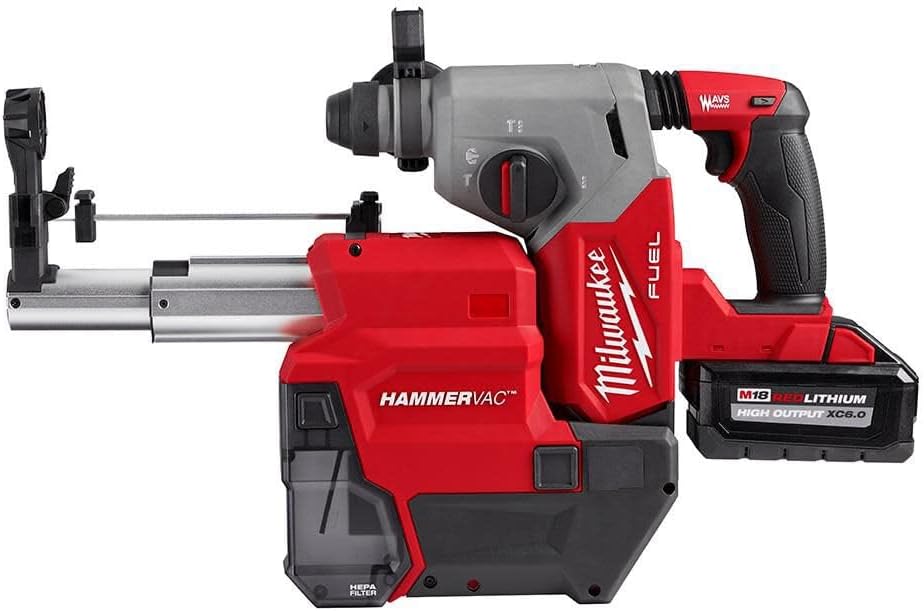 Milwaukee M18 FUEL Rotary Hammer 1inch SDS Plus with Dust Extractor Kit