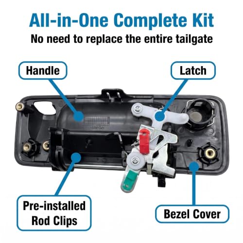 RTFLYAUTO Tailgate Handle for 2014-2019 Toyota Tundra and 2016-2020 Toyota Tacoma Liftgate Latch Handle with Rear Camera Hole Replaces# 69090-0C090, 69090-0C091 by RTFLYAUTO - Used condition - Image 3