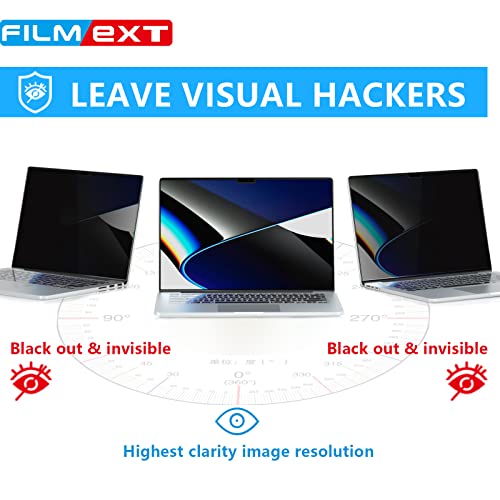 Macbook Pro 16 Privacy Screen 2021-2023,Magnetic Macbook Pro 16" M2 Privacy Screen,Filmext Laptop Privacy Screen Protector For Macbook Pro 16.2" M2 (A2780)/M1 (A2485),Anti Spy/Bubble Free/Easy On/Off #TOP1