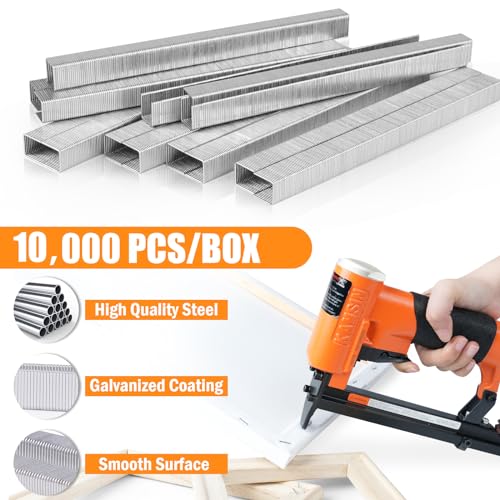 Kimsing 7110 22 Gauge 71 Series Galvanized Upholstery Staples, 3/8-Inch Crown 3/8-Inch Leg Length, Fasteners For Fine Wire Stapler thumb #2