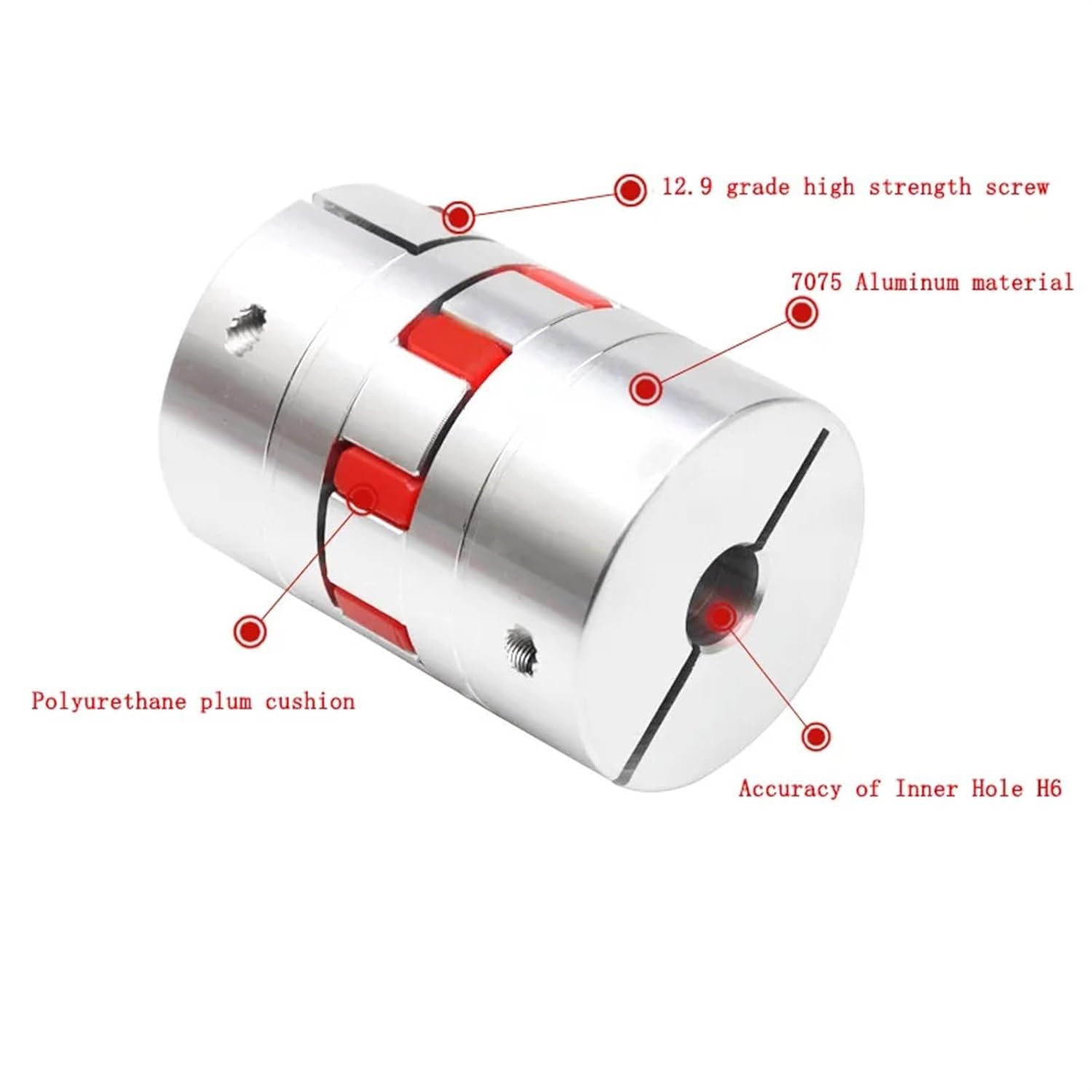 D25 L30 CNC Motor Jaw Couplers Flexible Spider Plum Elasti Shaft Coupling D25 L30 4mm 5mm 6mm 6.35mm 8mm 9mm 10mm 12mm 1Pcs(6.35x6.35)