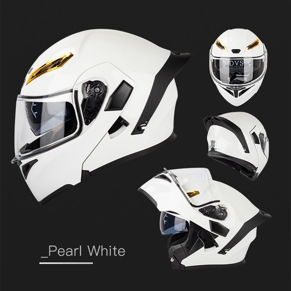 AAREG Unisex Adult Flip-Up Motorcycle Helmet, Carbon Fiber, Anti-Fog Visor, Aerodynamic Design, Integrated Bluetooth, DOT Approved, Sizes S-XXL