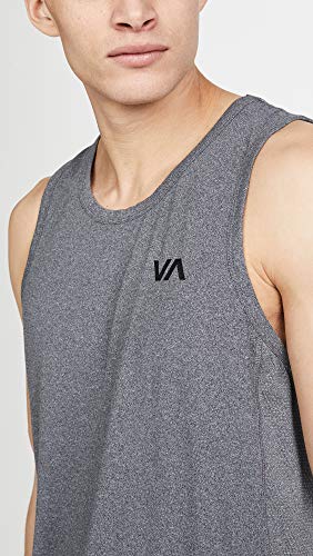 Rvca Mens Sport Vent Tank T Shirt, Charcoal Heather, Medium Us #TOP5