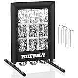 Heavy-Duty 9 Hole Baseball Pitching Net with Pitching Target Pockets, Regulation Size Strike Zone, Portable Adjustable Height Pitcher Training Equipment for Baseball/Softball Practice