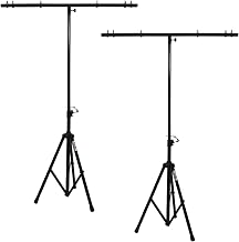 American Sound Connection Adjustable Tripod T-Bar Lighting Stand Pair