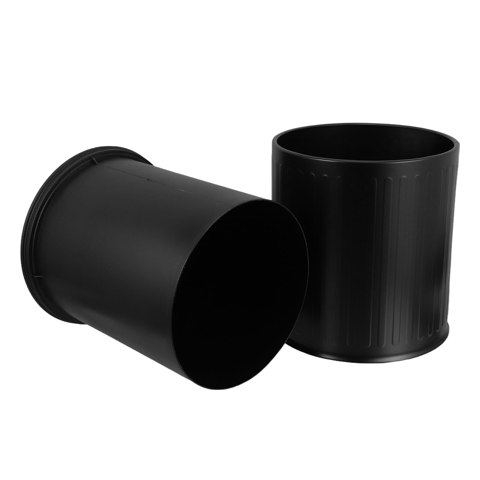 HEMOTON Moderna Papelera Negro en Acero al Carbono de 10 L sin Tapa
